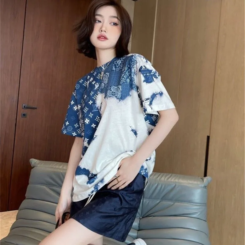 Louis Vuitton/Louis Vuitton Cashew Flower Series Short Sleeve